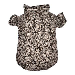 Nordstrom moonlight pink black leopard print eco pet pajamas small dog size M/L